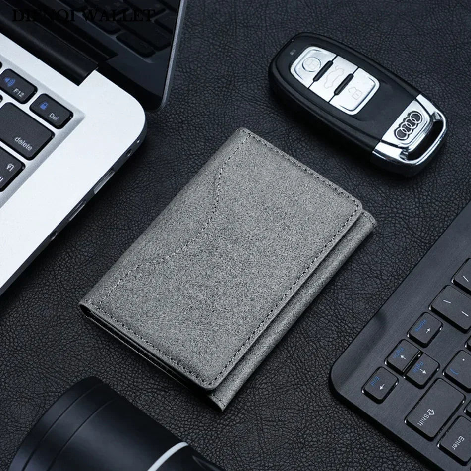 Men Magsafe Card Holder Unisex PU Leather Magnetic Cardholder Card Bag Wallet for Apple for Phone 16 15 14 13 12 Pro Max Mini Beauty World Shop