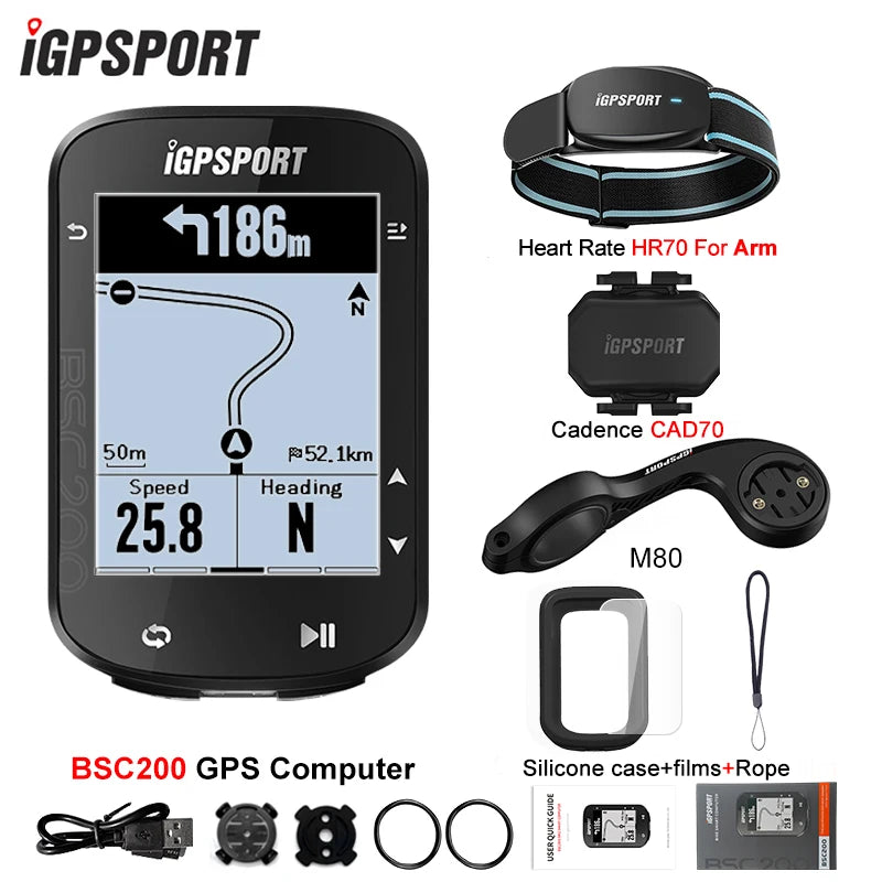 IGPSPORT BSC200 GPS Cycle bike Computer Wireless Speedometer Bicycle Digital ANT+ Route Navigation Stopwatch Cycling Odometer Beauty World Shop