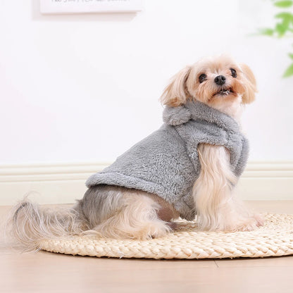 Autumn Winter Dog Clothes For Small Medium Dogs Warm Plush Rabbit Ears Pet Coat Cute Soft Puppy Sphynx Cat Chihuahua Costume