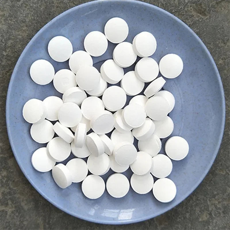 50Pcs/Bottle Swimming Pool Cleaning Tablet Chlorine Bromine Tablets Cleaner Swimming Spa Household Cleaning Supplies Beauty World Shop