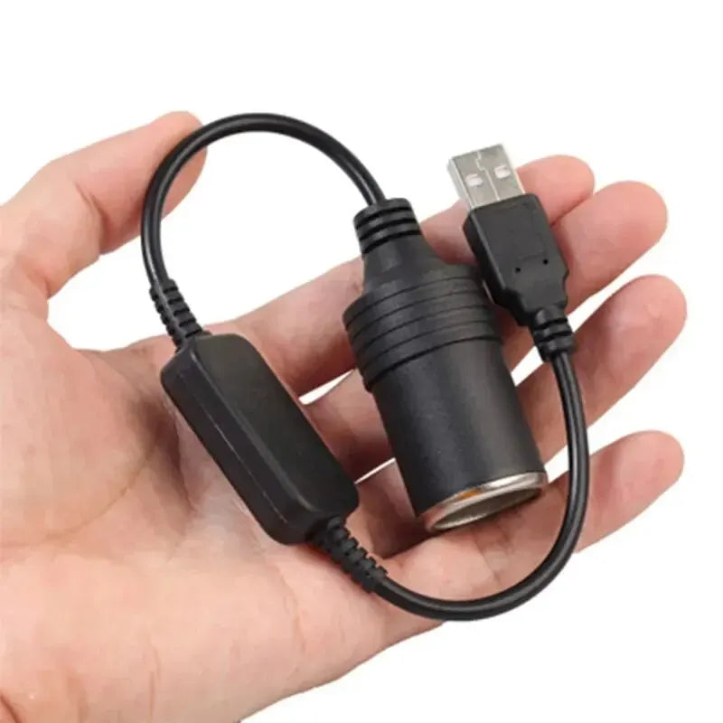 1pc 5V 2A USB To 12V Cigarette Lighter Socket USB Male to Female Cigarette Lighter Adapter Converter Car Electronics Accessories Beauty Trend Shop