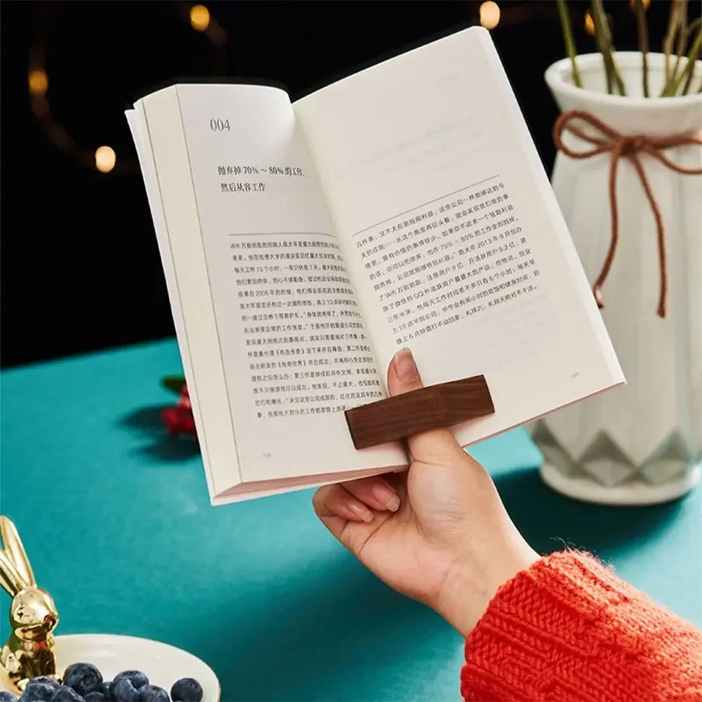 Hot Wooden Thumb Bookmark One Hand Reading Thumb Book Support Book Page Holder For Office Book Lovers Fast DIY Reading Aid Tools Beauty World Shop
