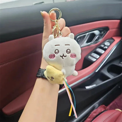 Chiikawa Plush Doll Pendant Star Hugging Series Hachiware USAGI Cute Cartoon Keychain Hanging Keychain Plush Doll Accessories Beauty World Shop
