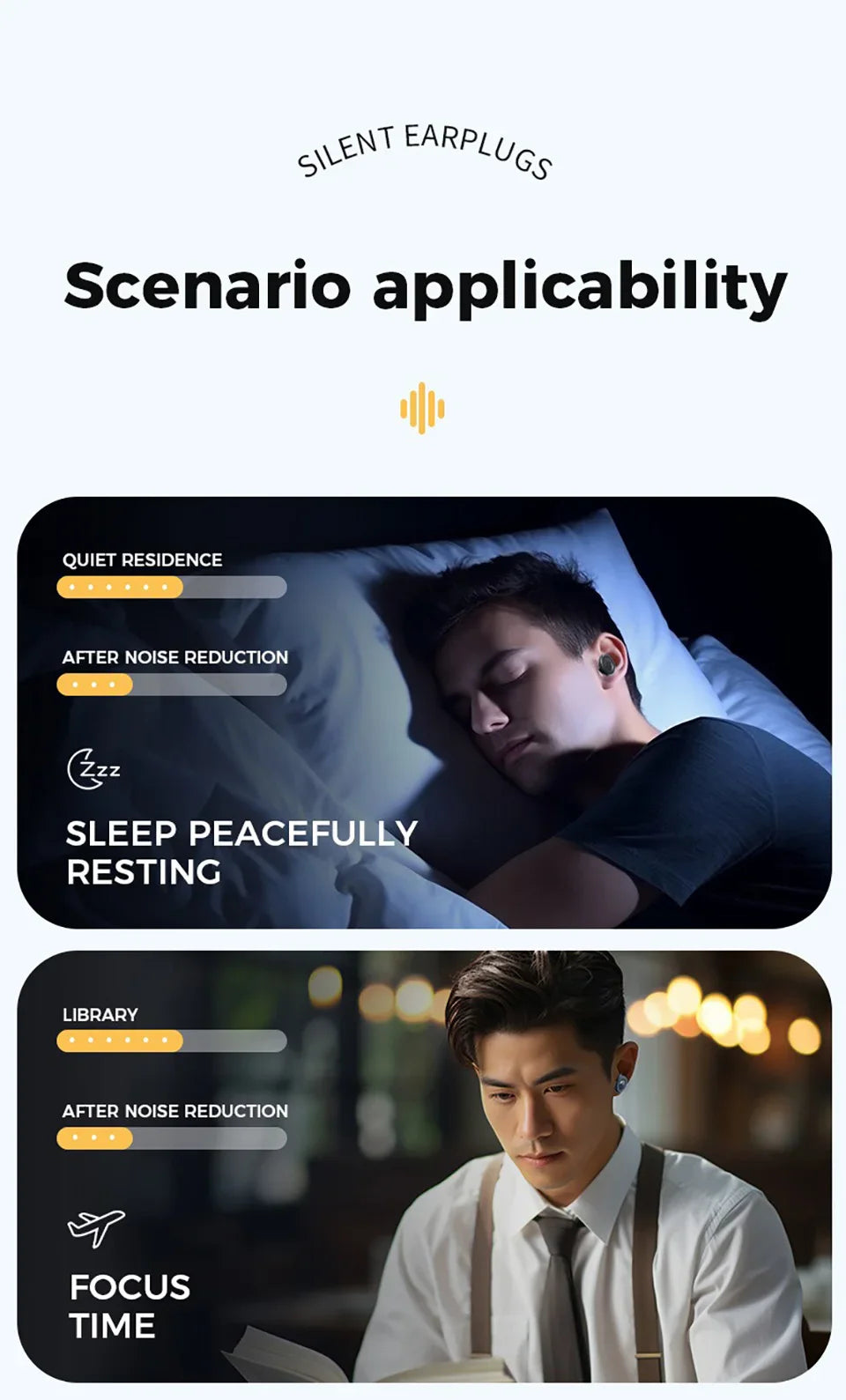 Quiet Ear Plugs for Sleeping Noise Reduction Super Soft Reusable Hearing Protection Anti noise earplugs for Concerts Travel Work Beauty Trend Shop