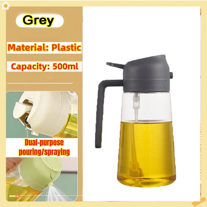 200/300/500ml Oil Spray Bottle BBQ Cooking Olive Oil Sprayer Plastic Baking Oil Spray Empty Bottle Vinegar Bottle Or  Oil brush Beauty World Shop