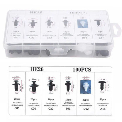 Auto Fastener Clip Mixed Car Body Push Retainer Pin Rivet Bumper Door Trim Panel Fastener Kit Car Clips Box or Bag packaging Beauty World Shop