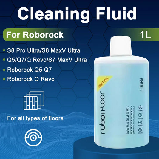 Cleaning Solution For Roborock Q Revo/Qrevo Curv/Q Revo MaxV/Q Revo S/Q Revo Pro Q5 Q7 S8 PLUS S8+ Vacuum Cleaner Parts 1L Beauty World Shop