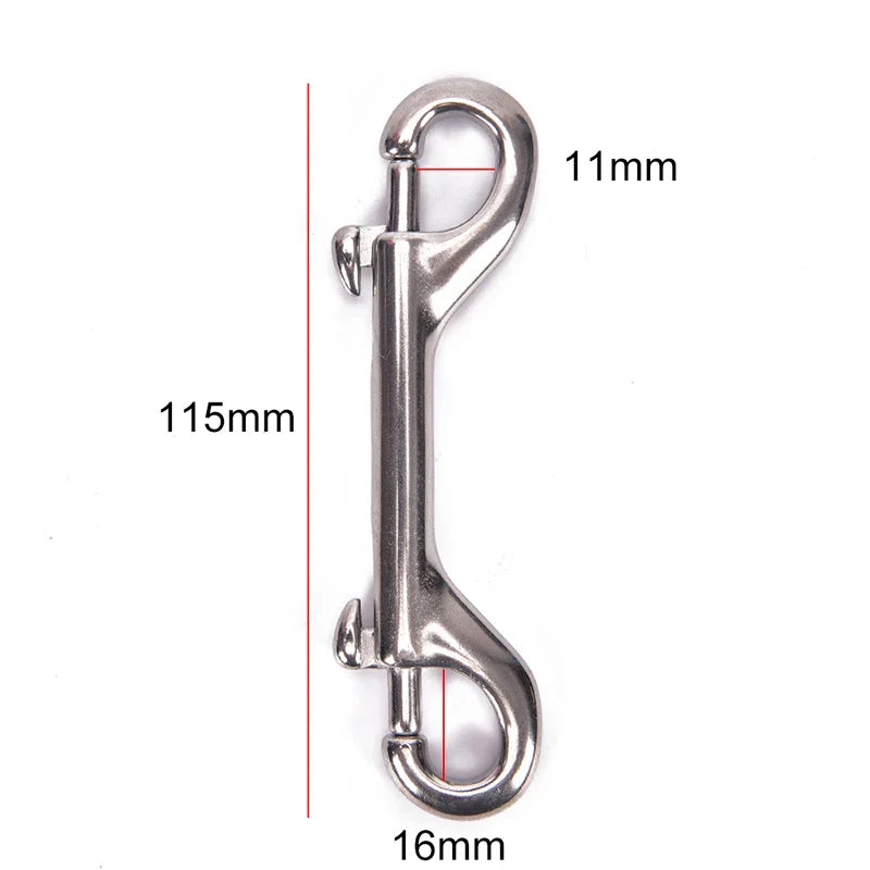 65mm 90mm 100mm 115mm Double Ended Scuba Diving Hook Stainless Steel Eye Bolt Snap Hook Quick Draw Link Carabiner Beauty Trend Shop