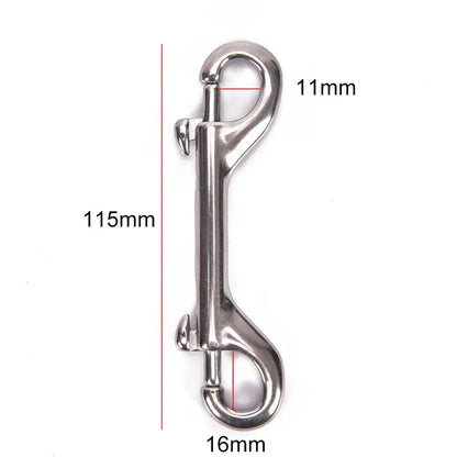 65mm 90mm 100mm 115mm Double Ended Scuba Diving Hook Stainless Steel Eye Bolt Snap Hook Quick Draw Link Carabiner Beauty Trend Shop