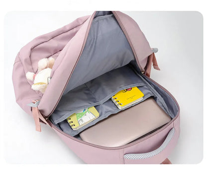 Girl School Bag Backpack Back Pack For Teenager Women Children Female Pink Schoolbag Primary High Bagpack Class Teens Child Kids Beauty World Shop