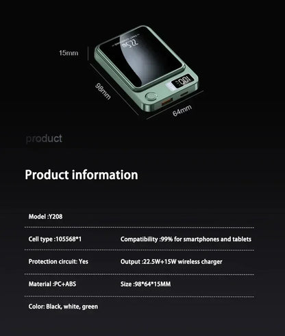 Lenovo 2026 200000mAh Magnetic Wireless Power Bank Portable Fast Charger For Magsafe Auxiliary Battery For iphone Huawei Samsung Beauty World Shop