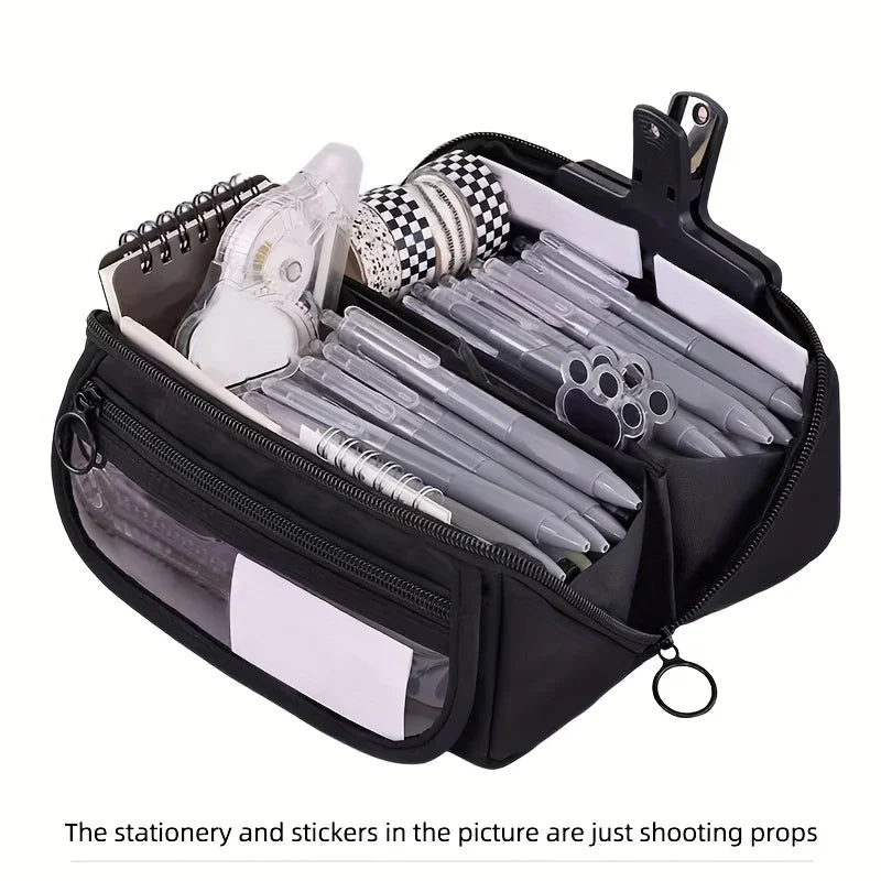 1pc large capacity learning pencil case with multifunctional desktop organization and storage stationery box for boys and girls Beauty World Shop