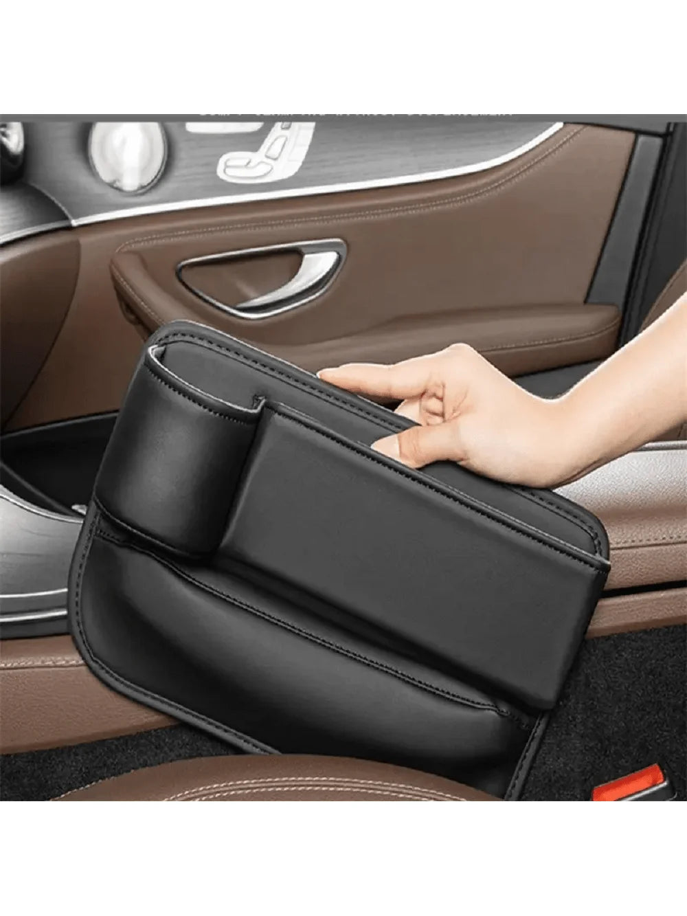 Universal Car Seat Gap Organizer Storage Box Multifunction Leather Crevice Side Storage Pocket Wallet Keys Card with Cup Holder Beauty World Shop
