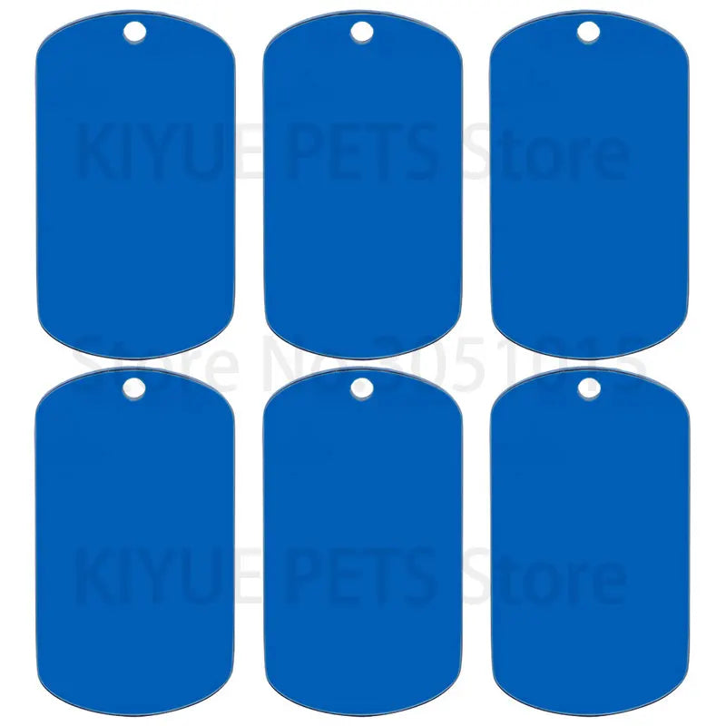 10 Pcs Blank ID Tag Stainless Steel Military  Name Plate Keychain For DIY Accessories Custom Logo Name Women Men Keychain Ring