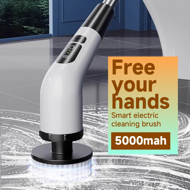 Household Multipurpose Electric Cleaning Brush Cordless Spin Scrubber Kitchen Gadgets Hair Brushes Bathroom Broom Toilet Mops
