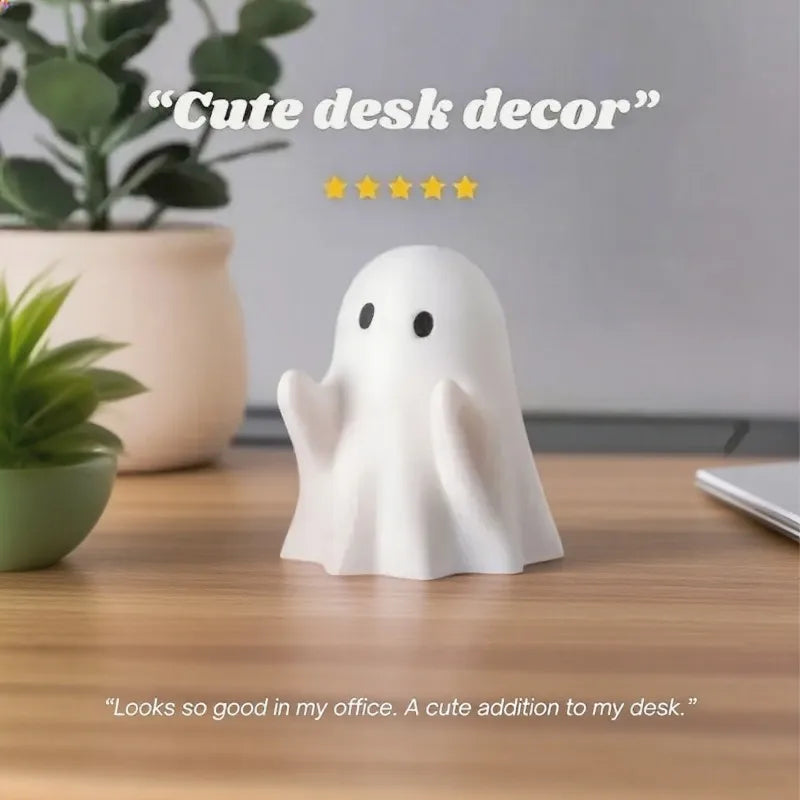 Cute Halloween Ghost Pen Holder Little Ghost Statue Design Pencil Support for Home Office Desktop Decoration Beauty World Shop