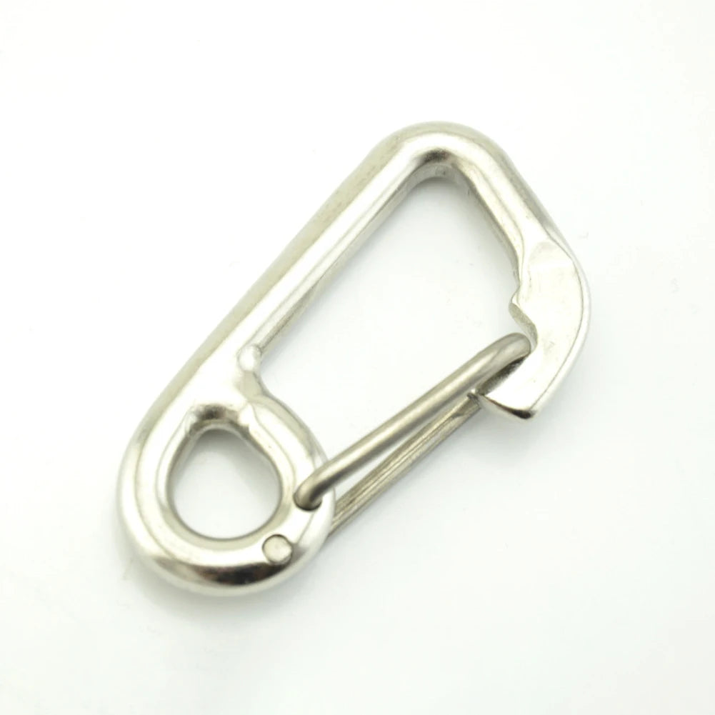 Scuba Diving Hook Stainless Steel Safety Diving Buckle Clip Camping Carabiner Simple Hook Hanging Buckle Snap Kayak Accessories Beauty World Shop