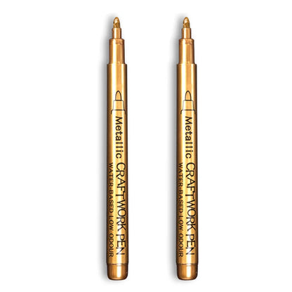 2/1Pc Brush Metallic Marker Pens Gold Silver Color Permanent Art Marker For Manga Crafts Scrapbooking School Stationery Supplies Beauty World Shop
