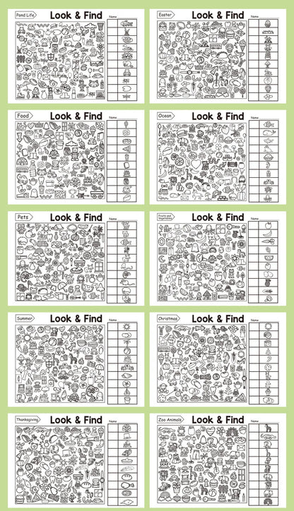 Children's Search for Items Game, Enhance Visual Perception, Fun Coloring Book, Focus and Attention, Handwriting Exercise Book Beauty World Shop