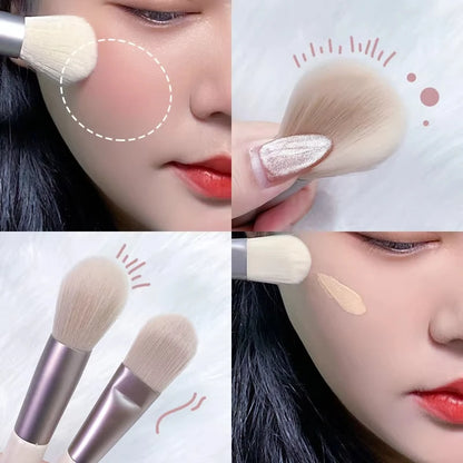 8-Piece Mini Soft and Fluffy Makeup Brush Set, Perfect for Makeup Beginners, Used for Foundation, Blush, and Eyeshadow to Create Beauty World Shop