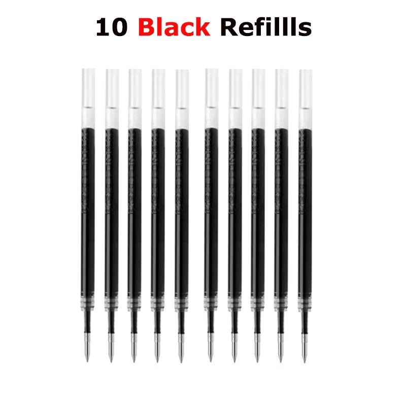KACO Gel Pens Press Signature Pen Stationery Metal Pen Clip 0.5mm Black Ink Quicking Drying Large Capacity 800M Smooth Writing Beauty World Shop