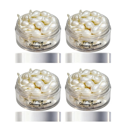 Ginseng Essence Capsules, Moisturizing and Firming Essence Serum, Contains Squalane, Niacinamide, Vitamin E, Retinol, Deep Hydration (0.34Gx30 Capsules)/Bottle-1 Bottle Beauty World Shop