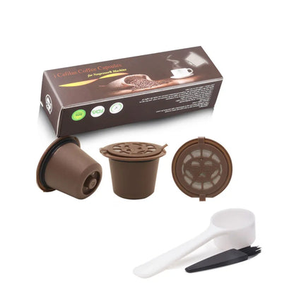 Reusable Coffee Capsule for Nespresso Machine with Stainless Filter Mesh Icafelas Refill Espresso Pod Kitchen Tamper Accessories Beauty World Shop