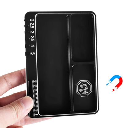 9IMOD RC Screw Tray with Magnetic Pad Aluminium Alloy Magnet Screws Disk Storage Plate for RC Airplane Car Boat Repair Tool Beauty Fashion