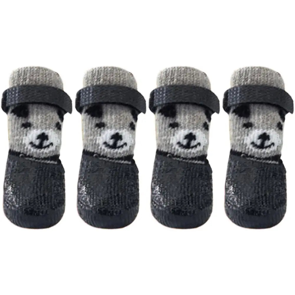 4pcs/lot Winter Warm Dog Socks Anti-Slip Rain Snow Boots Waterproof Puppy Chihuahua Dogs Shoes Booties for Small Large Dogs Beauty Trend Shop