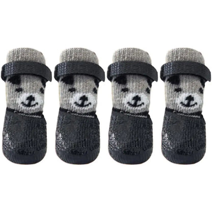 4pcs/lot Winter Warm Dog Socks Anti-Slip Rain Snow Boots Waterproof Puppy Chihuahua Dogs Shoes Booties for Small Large Dogs Beauty Trend Shop