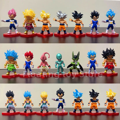 Dragon Ball Z Super Saiyan Son Goku Son Gohan Vegeta Broly Piccolo Majin Buu Action Figure Set Anime Figurines Model Gifts Toys Beauty World Shop