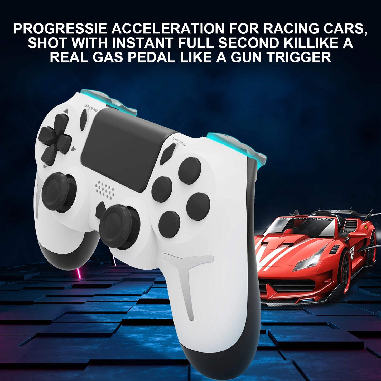 GAMINJA 6-axis Gyroscope Dual Vibration With touch pad Wireless Gamepad Bluetooth Controller For PS4 PS3 Console Computer PC Beauty World Shop
