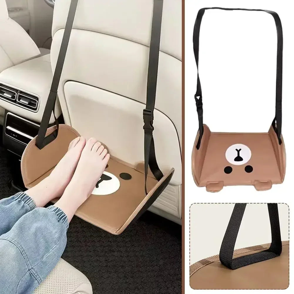 Portable Car Rear Seat Foot Hammock – Adjustable Hanging Footrest for Travel, Office & Car Interior Comfort Beauty World Shop