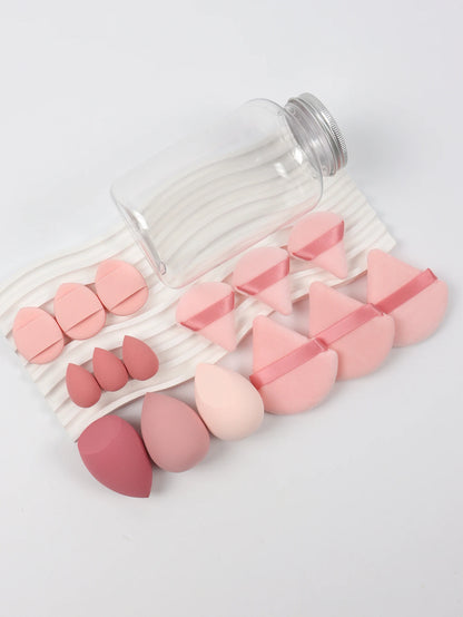Spring 15 Cans,3 Loose Powder Puffs & 3 Mini Loose Powder Puffs & 3 Mini Makeup Eggs & 3 Mini Air Cushion Puffs, Foundation Mix