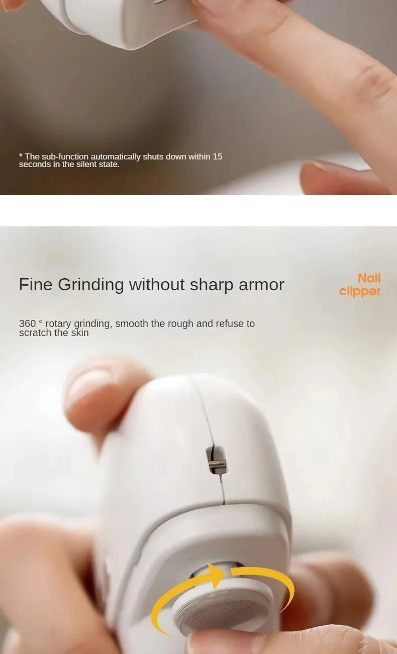 Electric Nail Clipper Grinding and Polishing 2 in 1 Multifunctional Portable Automatic Nail Grinder Electric Manicure Tool Beauty World Shop