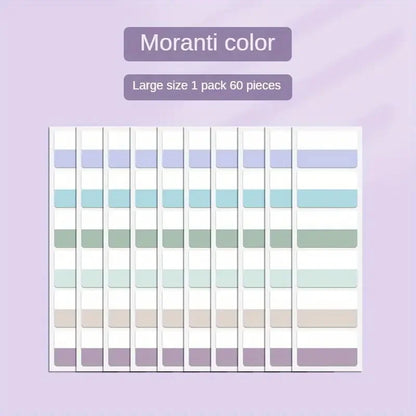 Morandi Colors Index Stickers, Light Color Index Notes, Transparent Writable Folder Sticky Notes Beauty World Shop