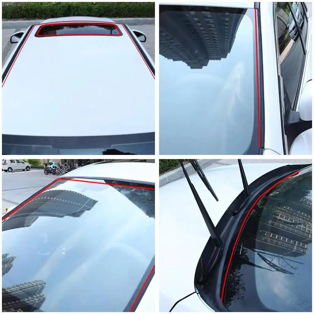 Car Seals Edge Sealing Strips Rubber Auto Roof Windshield Car Sealant Protector Strip Window Seals Noise Insulation Soundproof Beauty World Shop