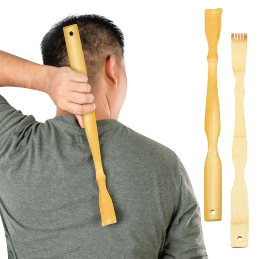 Bamboo Back Scratcher Aid Stick Scratching Massage Roller Long Wooden Body Large Stick for Men and Women Back Scratcher Massager Beauty Trend Shop