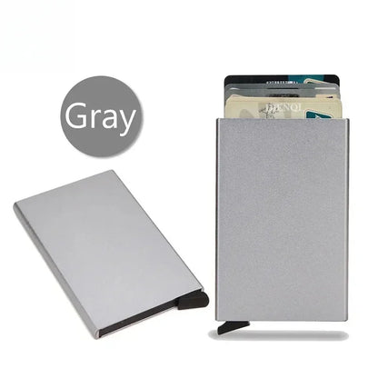 Small and Practical Pop Up Minimalist Smart Wallet Thin Slim RFID Credit Card Holder for Men Women Metal Purse Mini Wallets Beauty World Shop