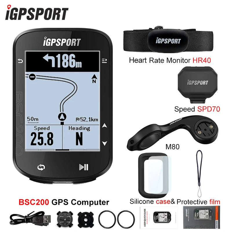 IGPSPORT BSC200 GPS Cycle bike Computer Wireless Speedometer Bicycle Digital ANT+ Route Navigation Stopwatch Cycling Odometer Beauty World Shop