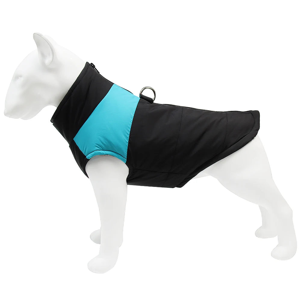 Winter Big Dog Clothes Waterproof Vest Jacket For Small Dogs Cats Outdoor Warm Puppy Coat With D Ring Labrodor Pug Pet Costume