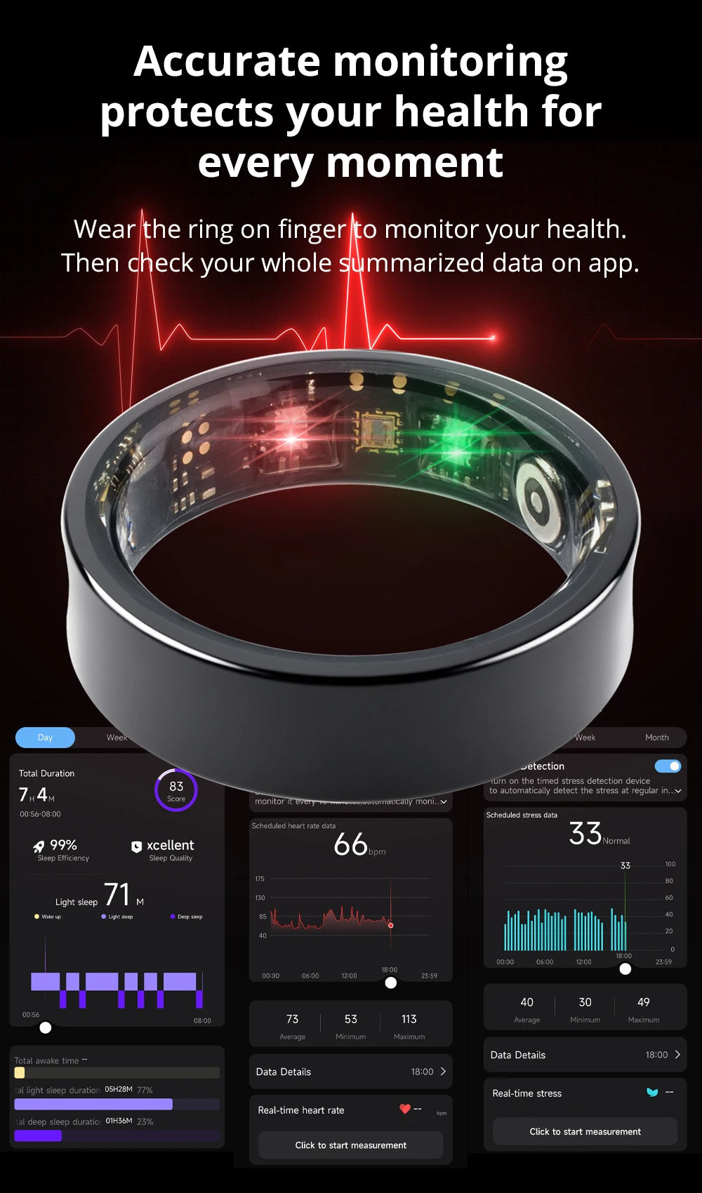2024 COLMI R09 Smart Ring Men Women with Charging Case, Health and Sleep Monitor, Skin Temperature Monitor, 60 days battery life Beauty World Shop