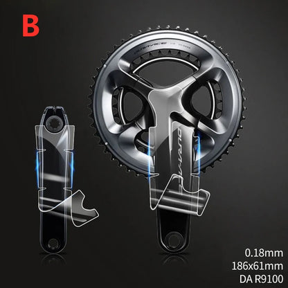Bicycle Crank Protector Stickers Decals Road Bike Adhesive TPH Film For-SRAM/SHIMAN0 Cycling Crankset Protector Stickers Parts Beauty World Shop