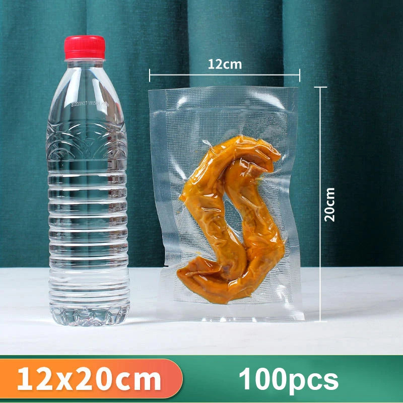 Vacuum Packaging Bags for Food 100pcs Food Storage Vacuum Bags for Vacuum Sealer Machine  Food Fresh Long Keeping Empty Bags Beauty World Shop