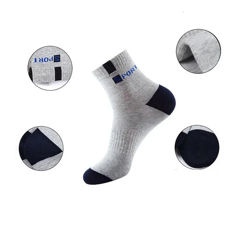 10/5/3pairs Breathable Con Sports Stockings Men Bamboo Fiber Autumn and Winter Men Socks Sweat Absorption Deodorant Business Sox Beauty World Shop