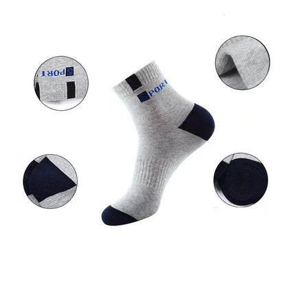10/5/3pairs Breathable Con Sports Stockings Men Bamboo Fiber Autumn and Winter Men Socks Sweat Absorption Deodorant Business Sox Beauty World Shop