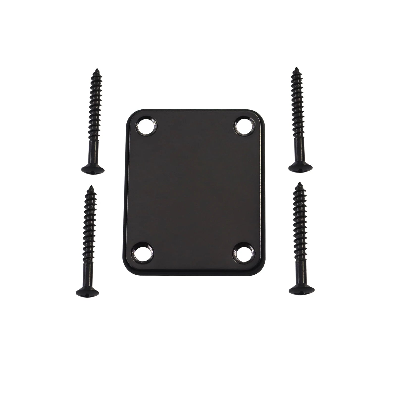 1Set  Bass Guitar Neck Plate,Electric Guitar Neck Joint Connecting Strengthen Plate with Plastic Back Plate & Mounting Screws Beauty World Shop