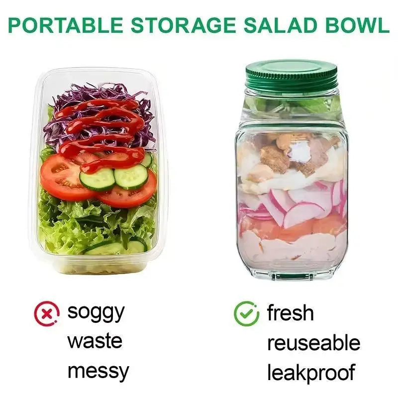 This Original Salad Pod is a portable salad container with a side-opening lid, perfect for home use and outdoor activities. Beauty World Shop
