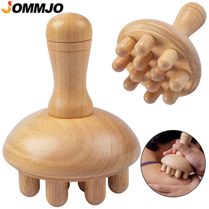 Wooden Mushroom Shape Massage,Manual Wood Therapy Massage Tool,Anti Cellulite,Maderoterapia,Lymphatic Drainage,for Full Body Use Beauty World Shop