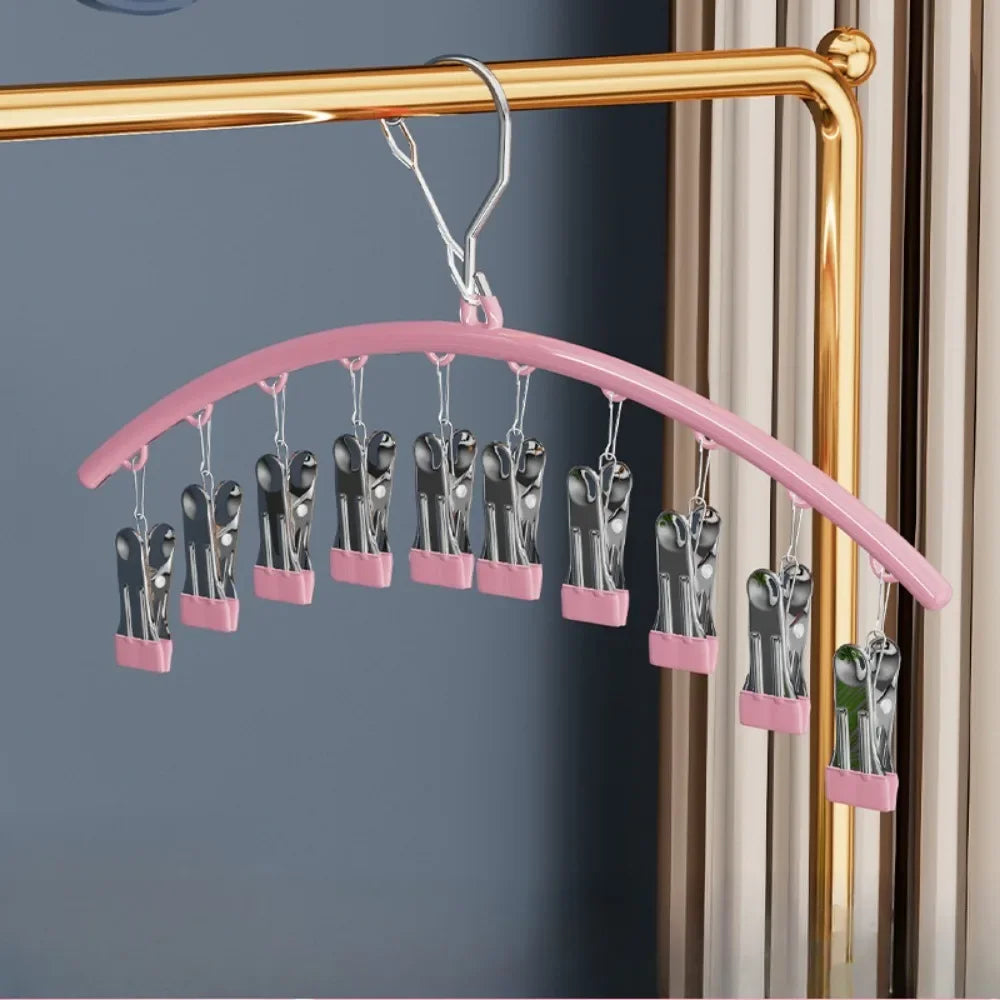 Rack de secagem à prova de vento com clipes – cabide de plástico para meias, jaquetas e lavanderia doméstica Beauty Trend Shop